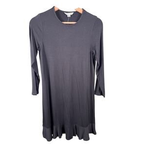 American Eagle Outfitters Womens Size Medium Black 3/4 Sleeve Casual Shirt Dress